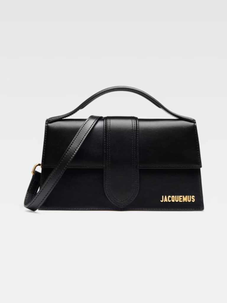 Jacquemus черна кожена дамска чанта Le Grand Bambino