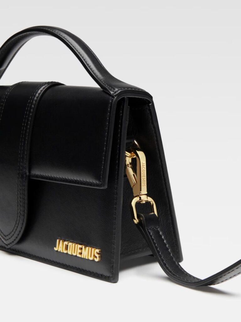 Jacquemus черна кожена дамска чанта Le Grand Bambino - Image 3
