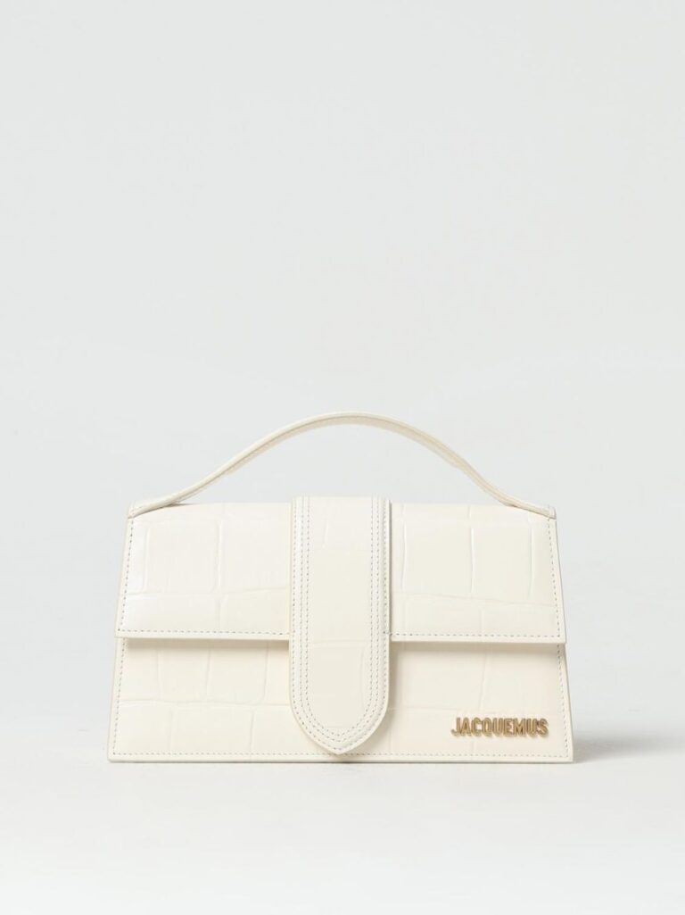 Jacquemus дамска чанта Le Grand Bambino Cocco в цвят слонова кост