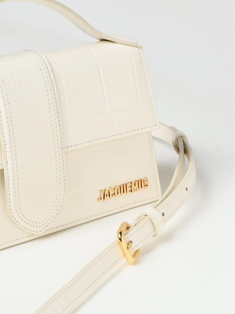 Jacquemus дамска чанта Le Grand Bambino Cocco в цвят слонова кост - Image 3