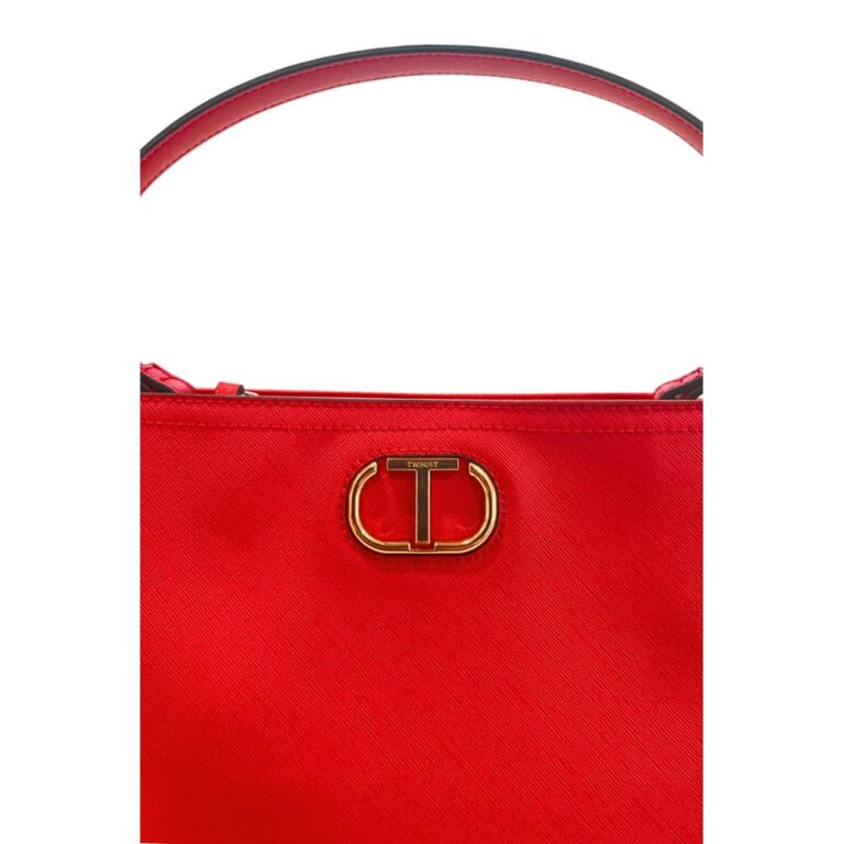 Twinset червена дамска чанта от PU - Image 5