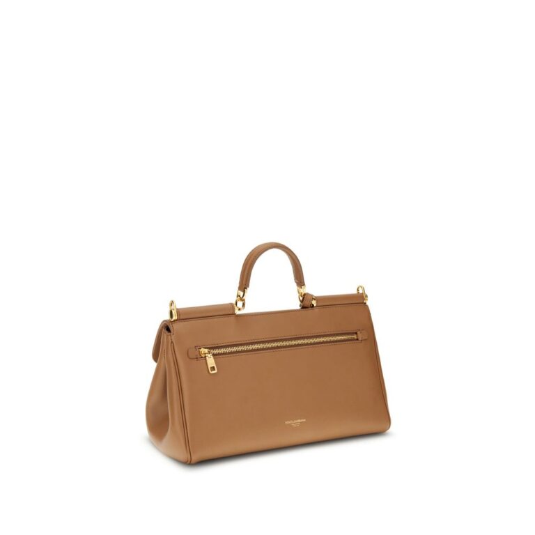 Dolce & Gabbana бежова кожена чанта за рамо Bos Taurus - Image 3