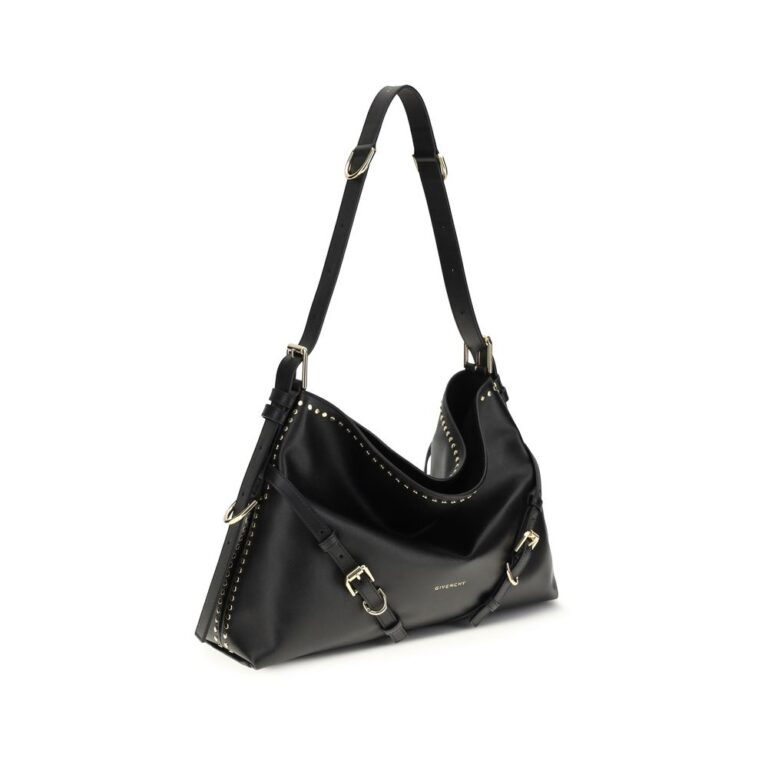 Givenchy черна кожена чанта за рамо от телешка кожа Bos Taurus - Image 2