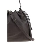 Brunello Cucinelli кафява кожена чанта за рамо от телешка кожа Bos Taurus - Image 4
