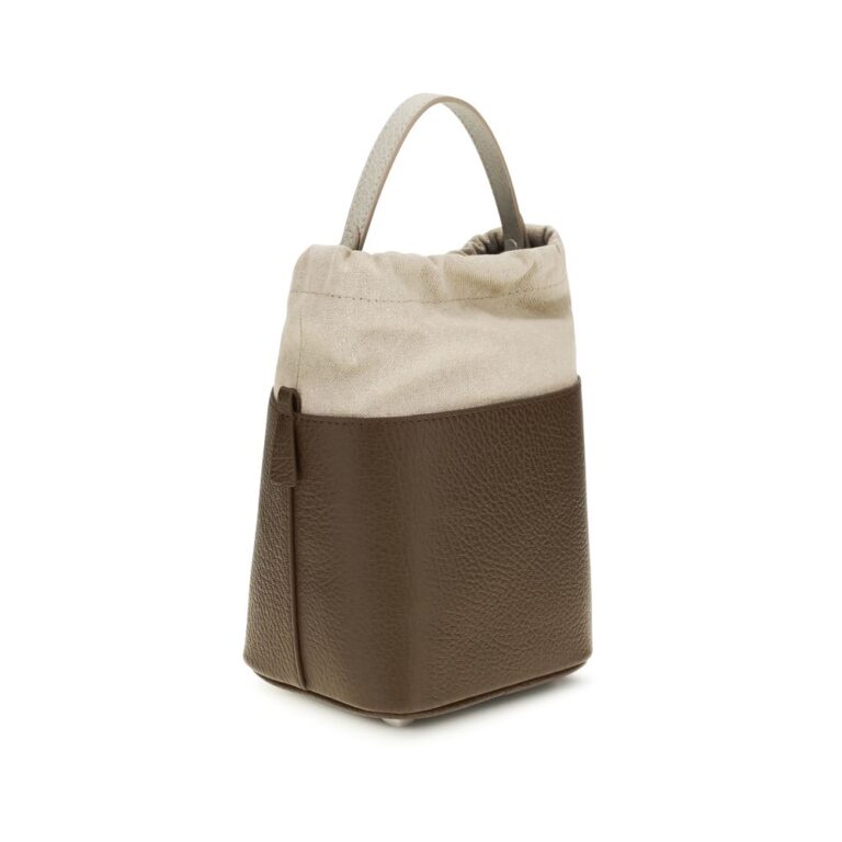 Maison Margiela кафява кожена чанта тип торба Bos Taurus - Image 3