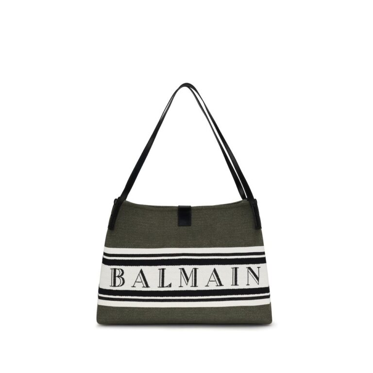 Balmain черна памучна чанта за рамо