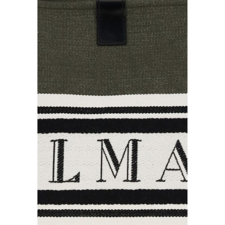 Balmain черна памучна чанта за рамо - Image 4