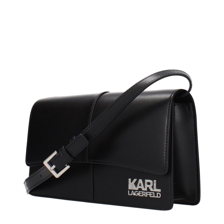 Karl Lagerfeld черна чанта през тялото от полиуретан - Image 2