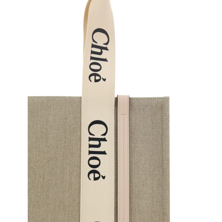 Chloé бежова ленена дамска чанта - Image 4