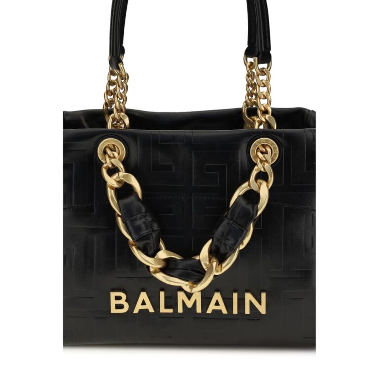 Balmain черна кожена чанта за рамо - Image 4