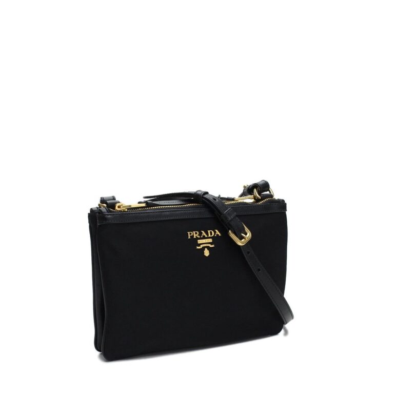 Prada черна чанта през тялото от найлон - Image 2