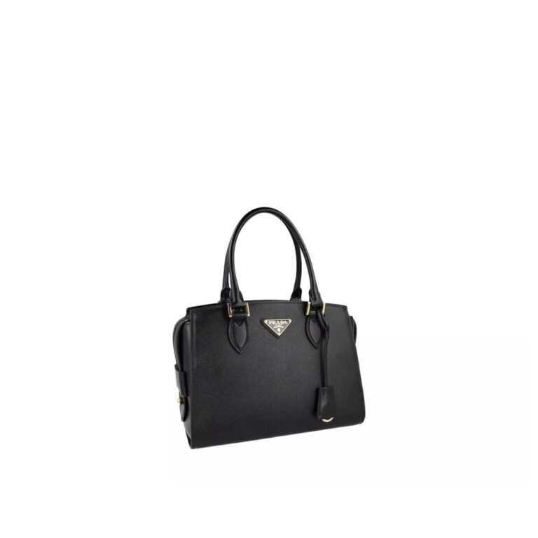Prada черна дамска чанта от телешка кожа - Image 2
