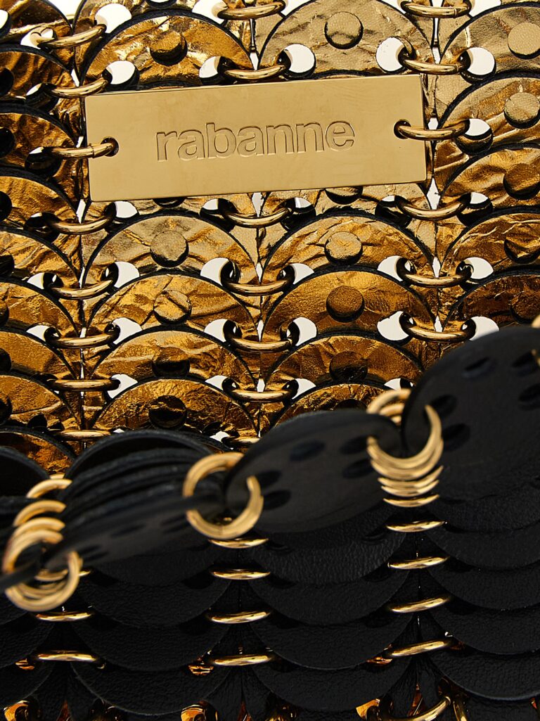 Paco Rabanne черна чанта през тялото от телешка кожа - Image 4