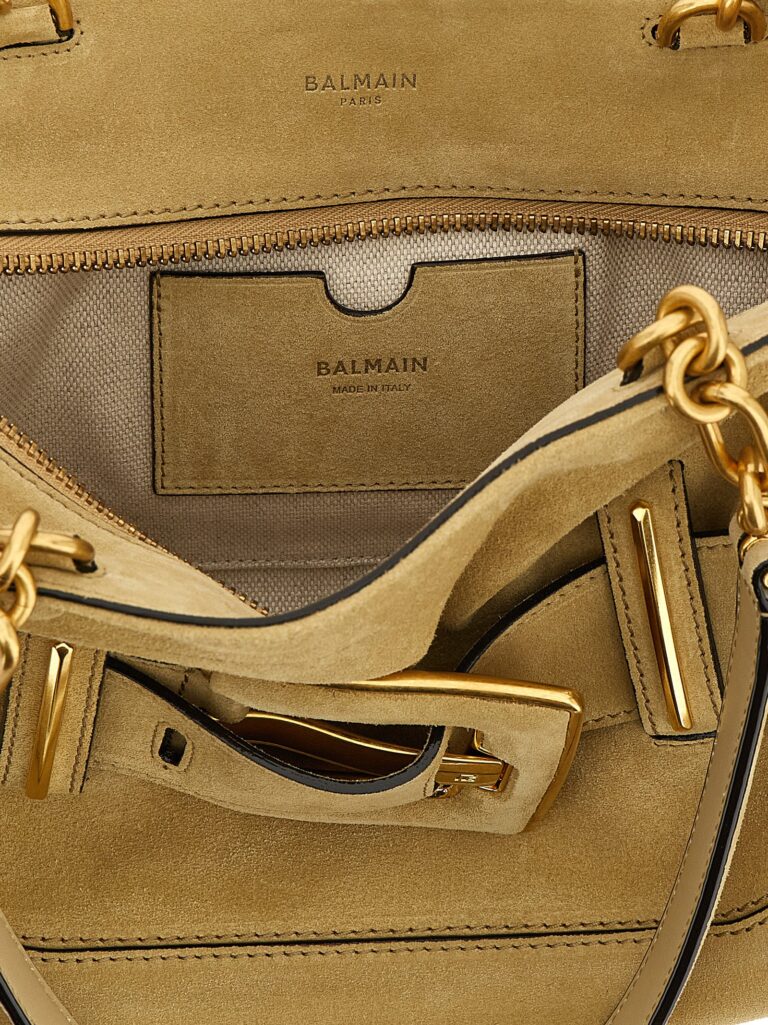 Balmain бежова кожена чанта за рамо - Image 4