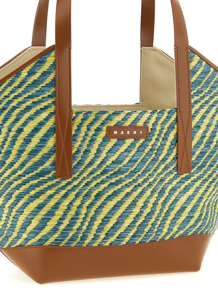 Marni двуцветна тоут чанта от полиамид - Image 3
