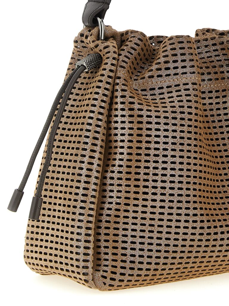 Brunello Cucinelli кафява кожена дамска чанта - Image 3