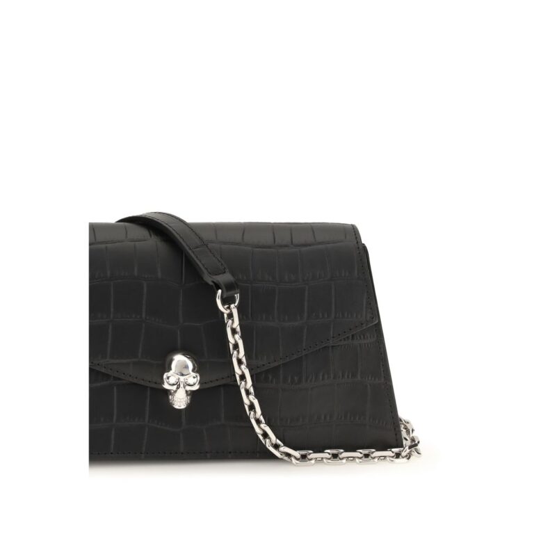 Alexander McQueen черна кожена чанта за рамо - Image 4
