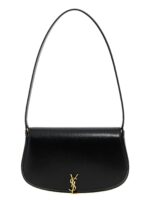 Saint Laurent черна кожена чанта за рамо