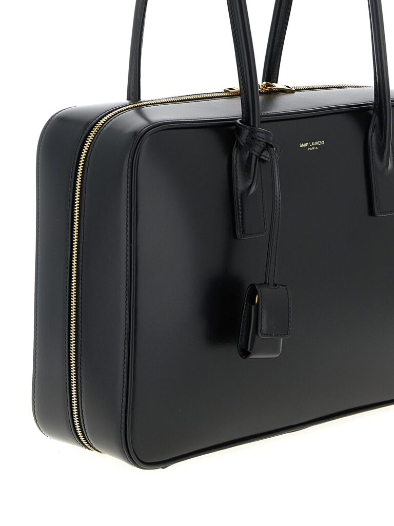 Saint Laurent черна кожена чанта за рамо - Image 3