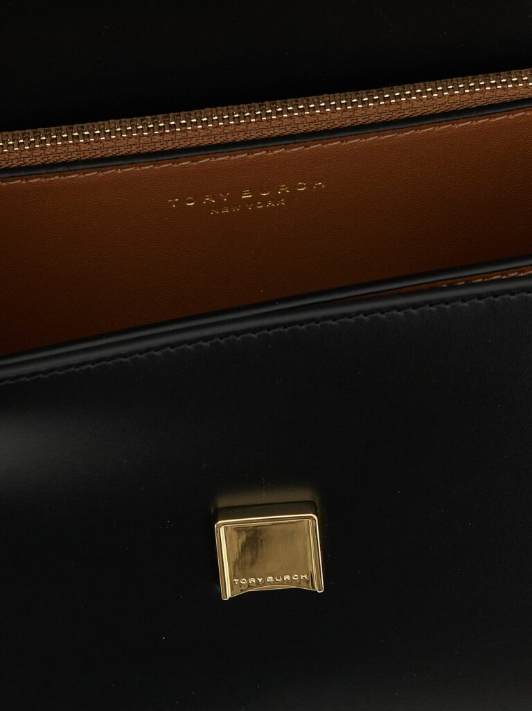 Tory Burch черна кожена чанта през тялото - Image 4