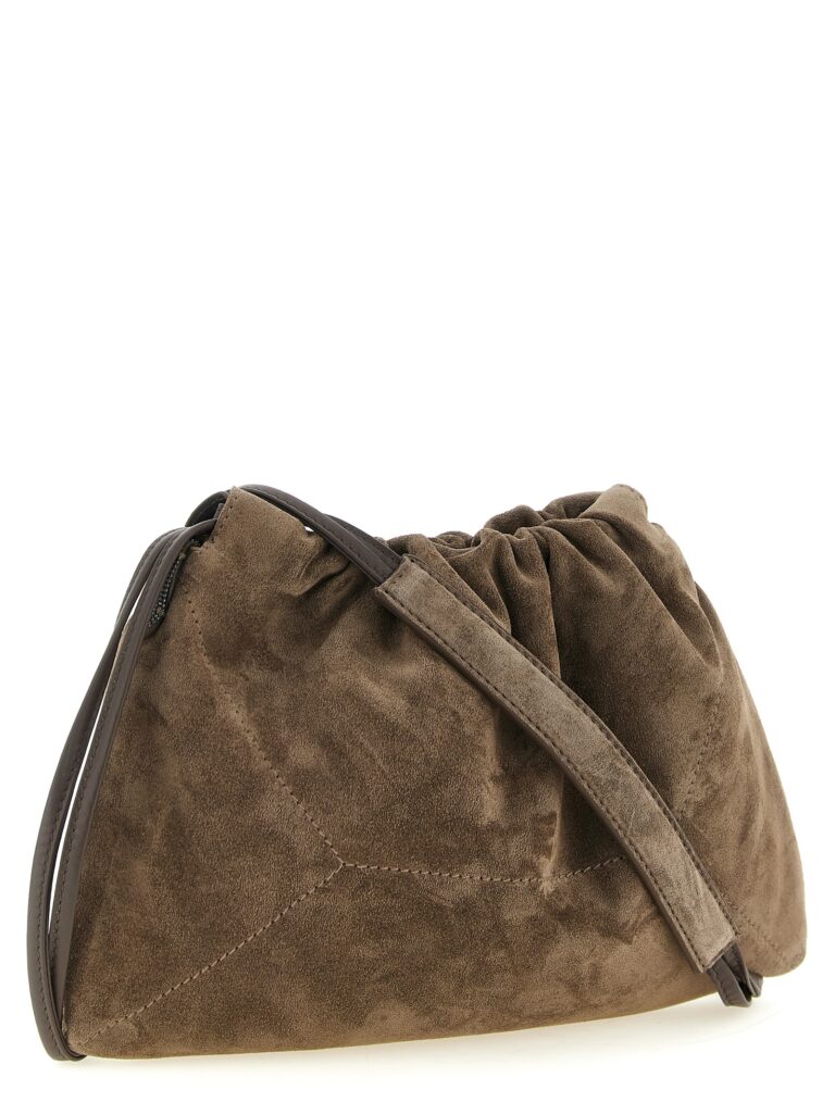 Brunello Cucinelli кафява клъч чанта от телешка кожа - Image 2