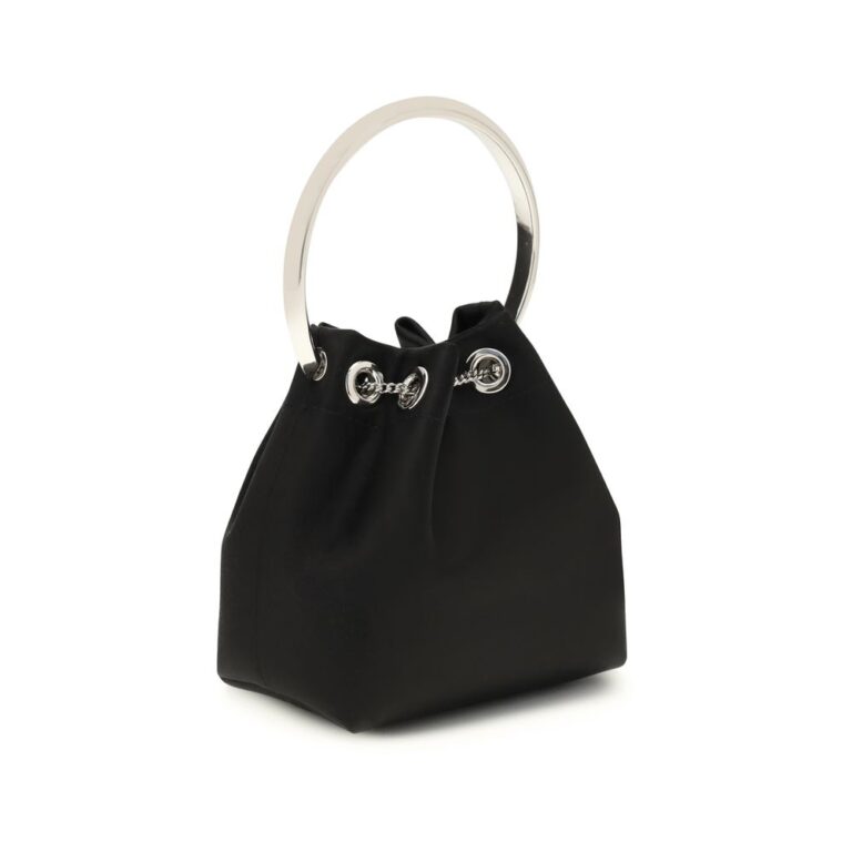 Jimmy Choo черна копринена чанта тип торба - Image 3