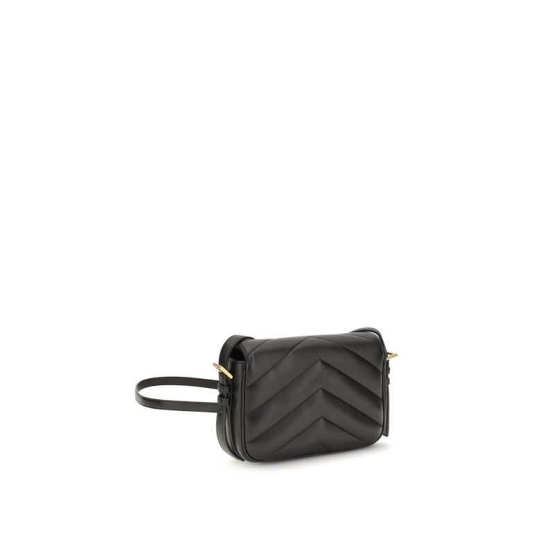 Saint Laurent черна чанта за рамо от агнешка кожа Ovis Aries - Image 3