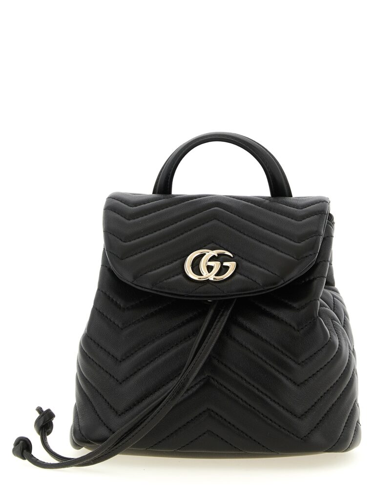 Gucci черна кожена раница