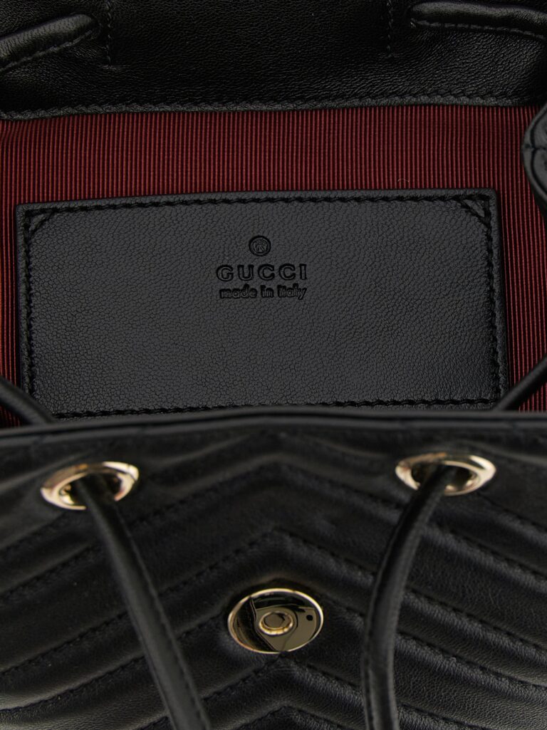 Gucci черна кожена раница - Image 4