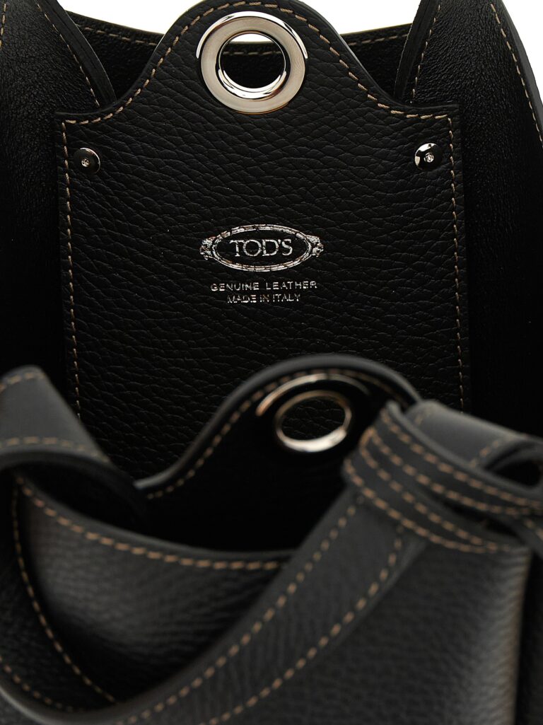 Tod's черна дамска чанта от телешка кожа - Image 4
