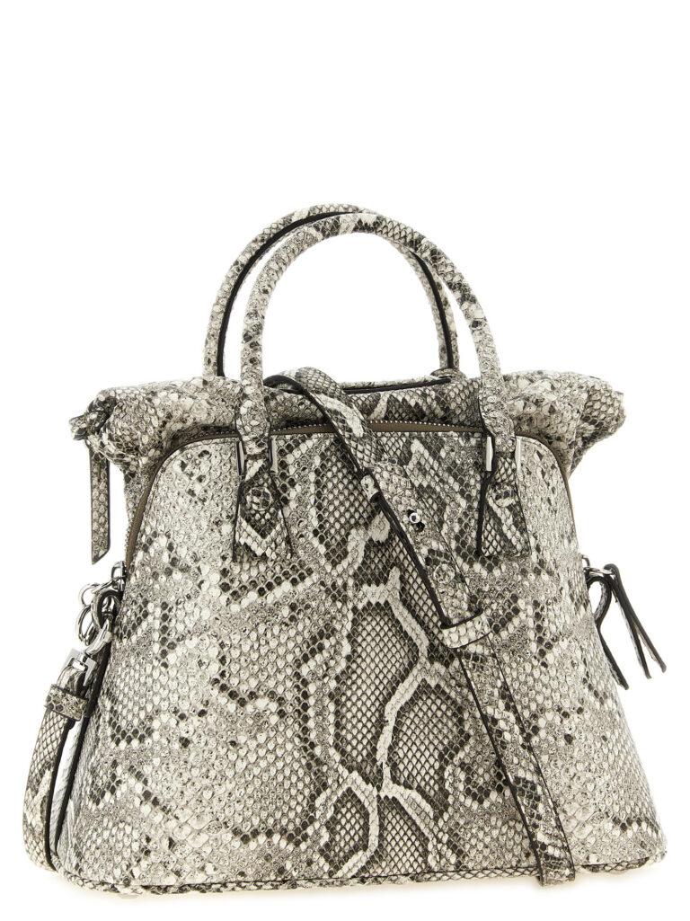 Maison Margiela сива кожена чанта за рамо - Image 2