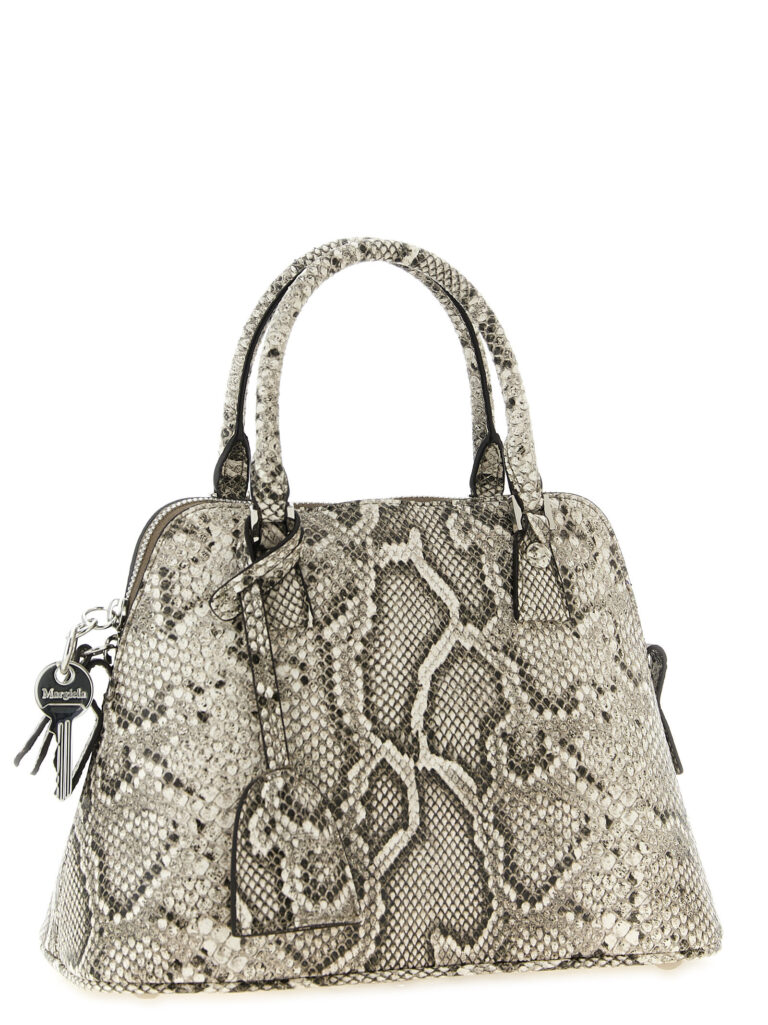 Maison Margiela сива кожена чанта за рамо - Image 3