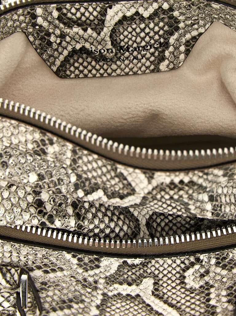 Maison Margiela сива кожена чанта за рамо - Image 4