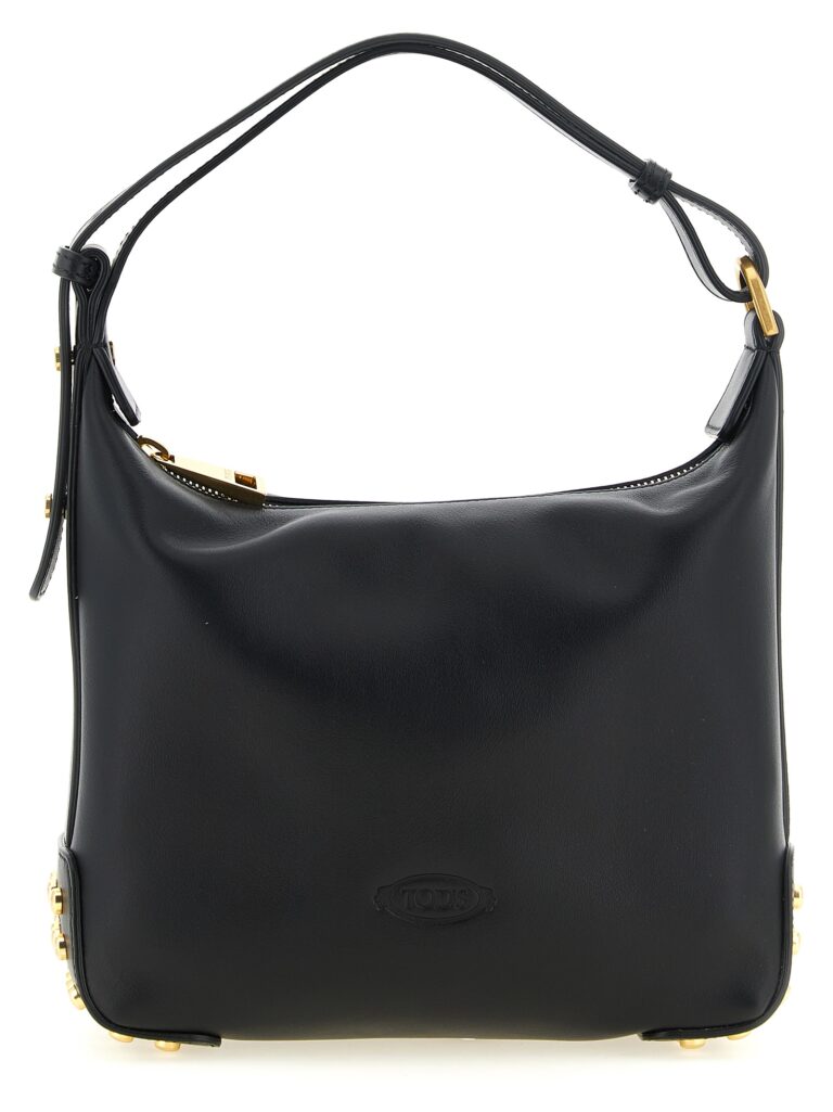 Tod's черна кожена чанта за рамо