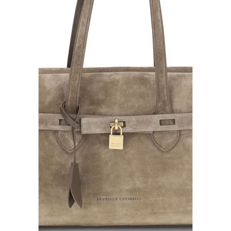 Brunello Cucinelli бежова кожена чанта за рамо - Image 4