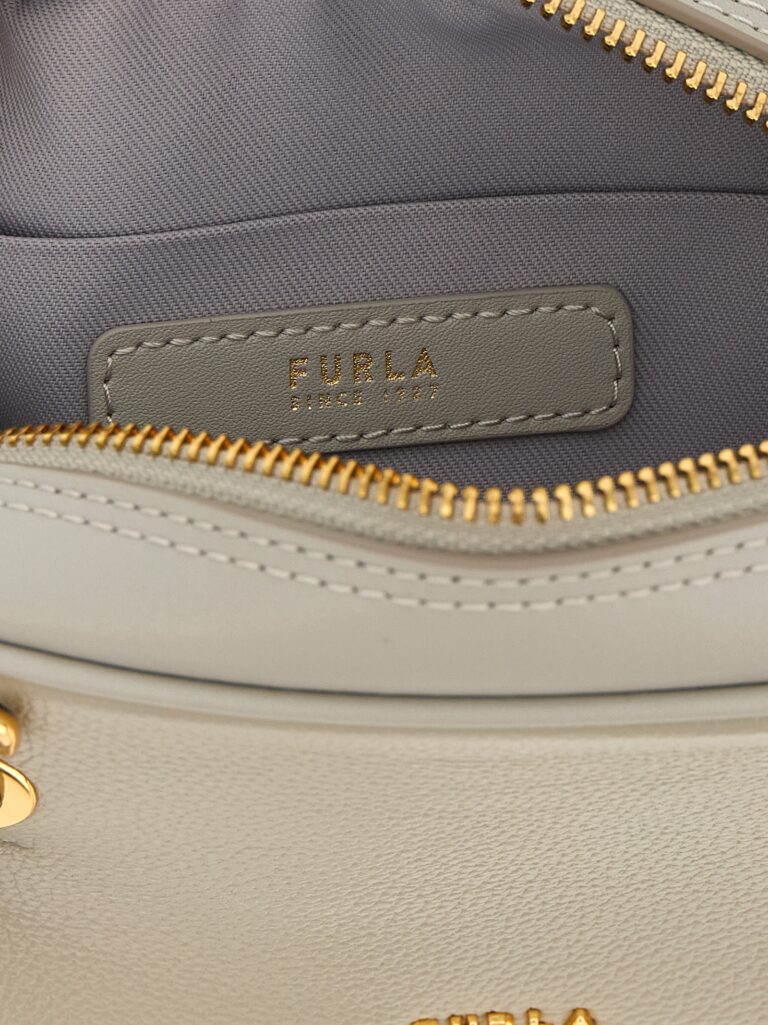 Furla сива кожена дамска чанта - Image 4