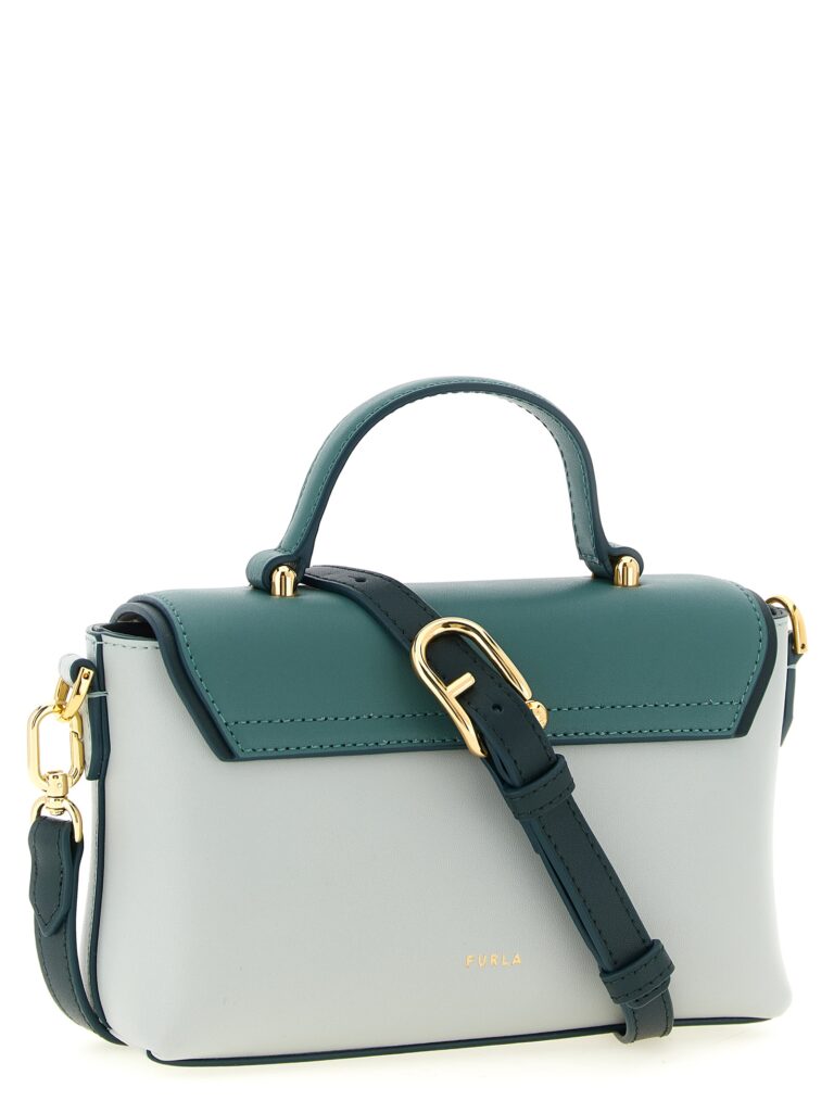 Furla двуцветна дамска чанта от телешка кожа - Image 2