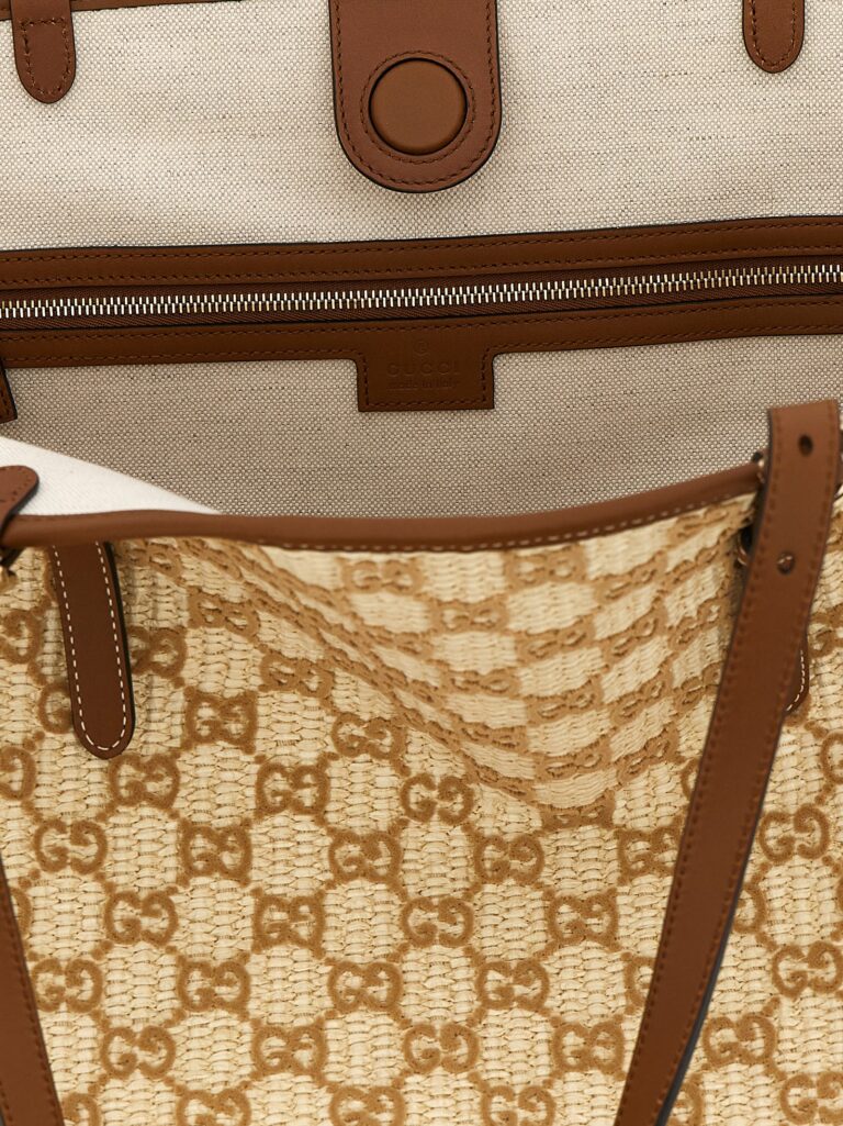 Gucci кафява памучна дамска чанта - Image 4