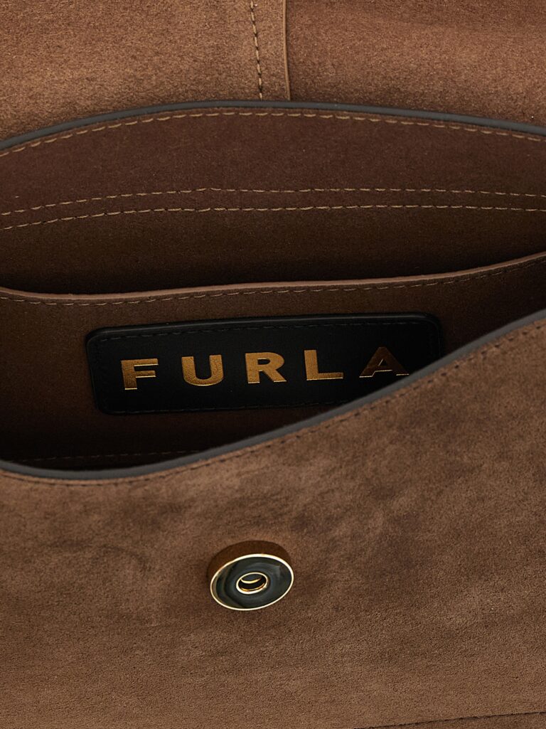 Furla кафява кожена дамска чанта - Image 4