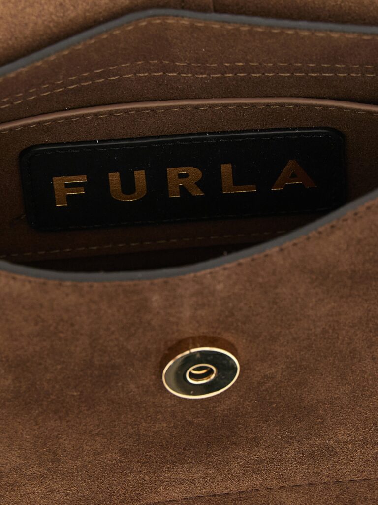 Furla кафява кожена дамска чанта - Image 4