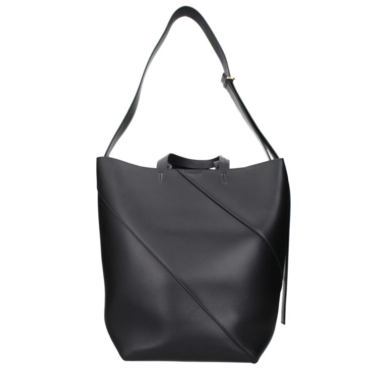 Jil Sander черна кожена чанта през тялото - Image 4