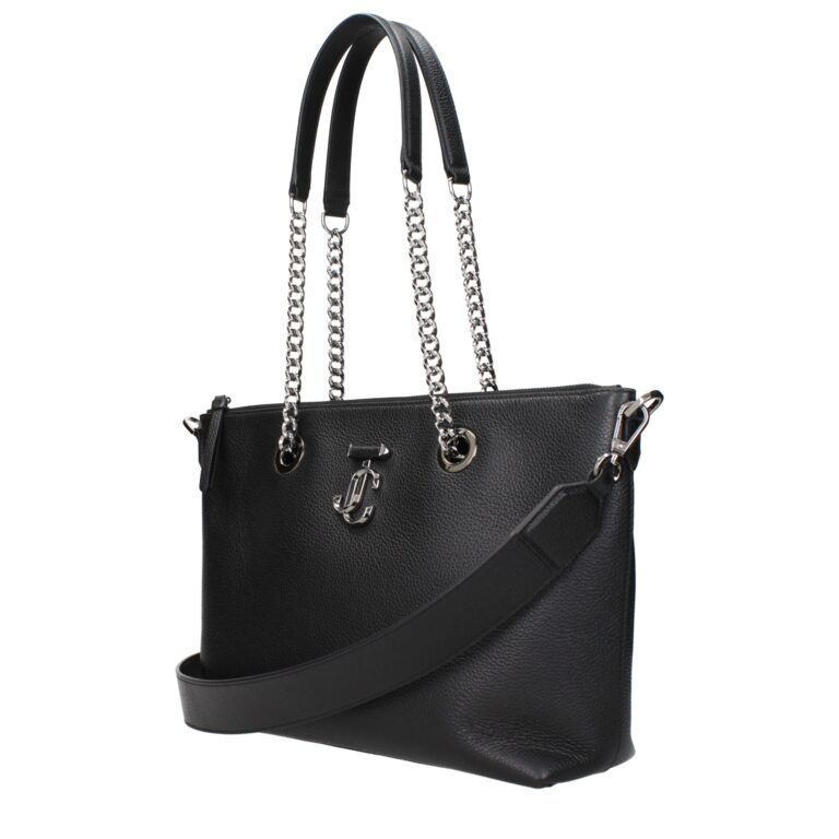 Jimmy Choo черна кожена чанта за рамо - Image 2
