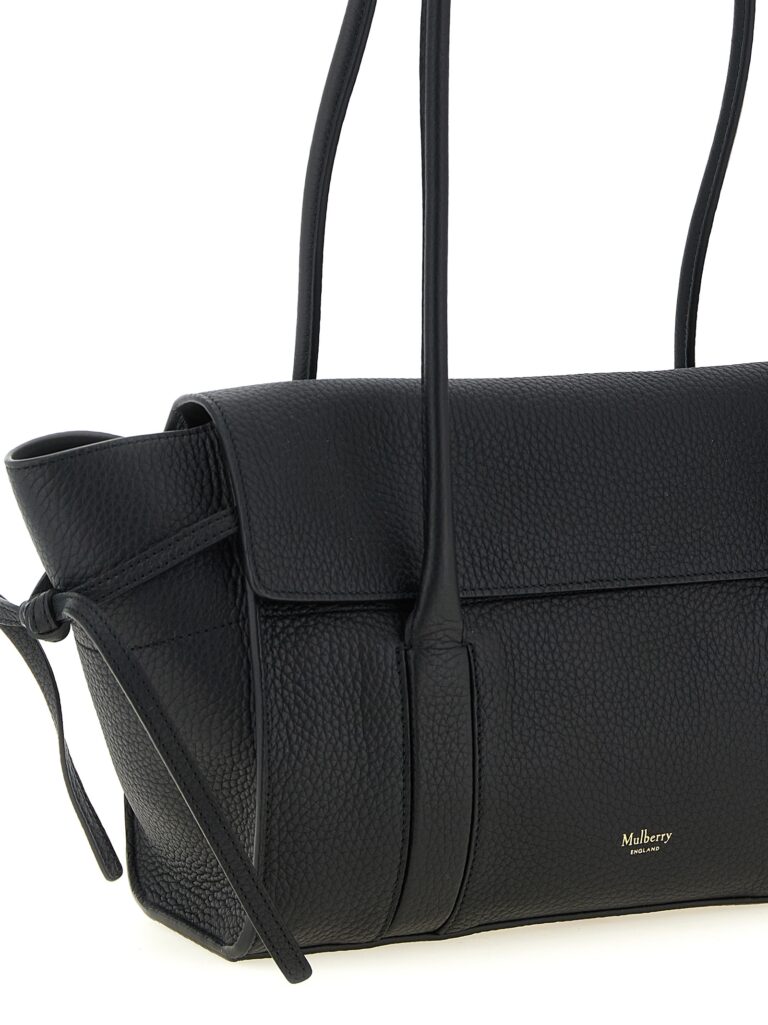 Mulberry черна кожена чанта за рамо от телешка кожа - Image 3