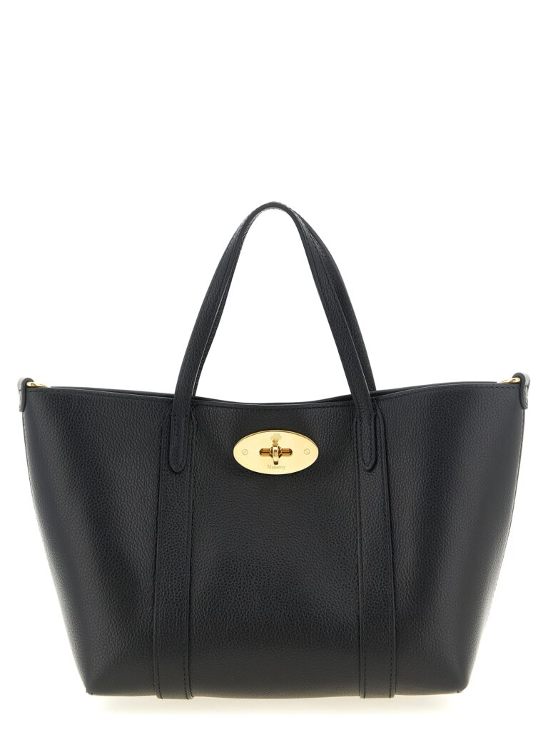 Mulberry черна кожена тоут чанта от телешка кожа