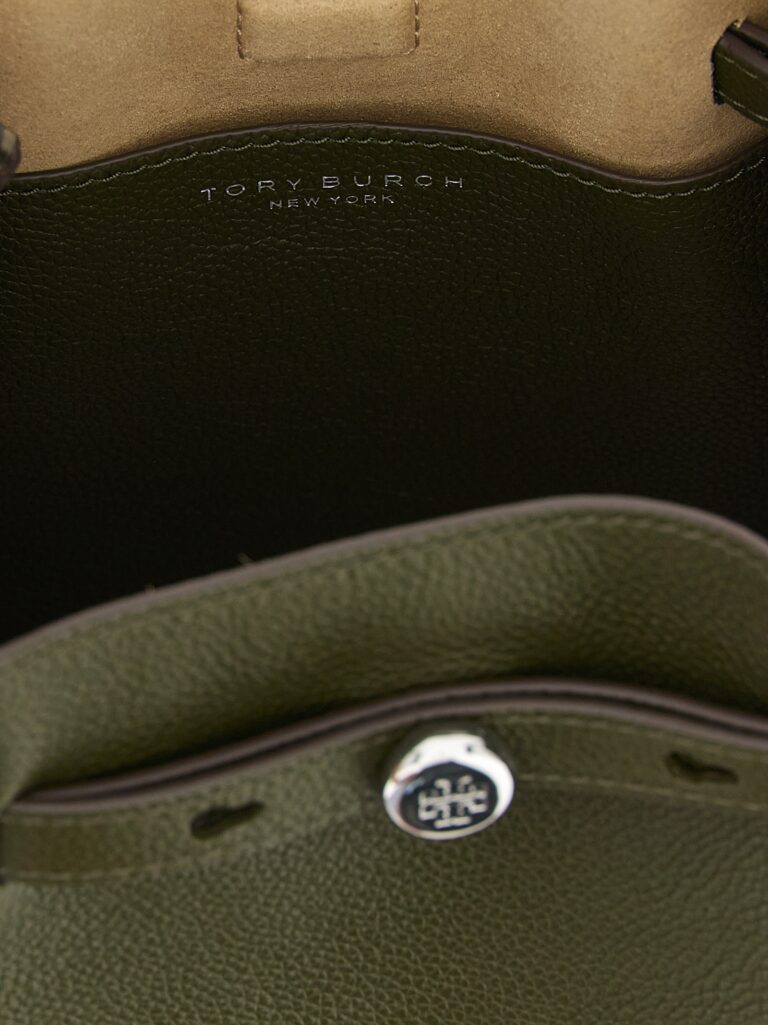 Tory Burch двуцветна кожена чанта през тялото - Image 4