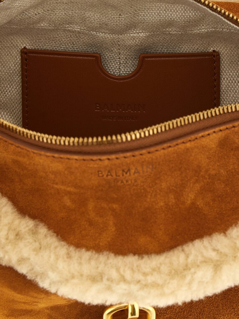 Balmain кафява кожена чанта за рамо - Image 4