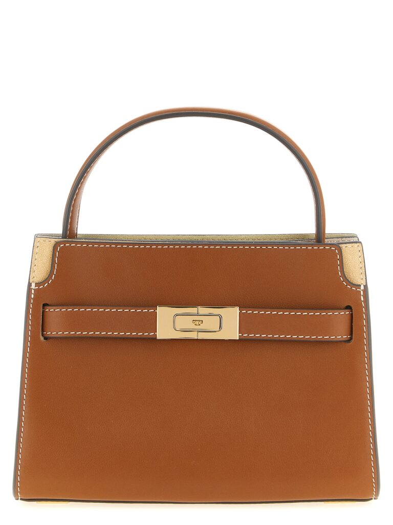 Tory Burch кафява кожена чанта през тялото
