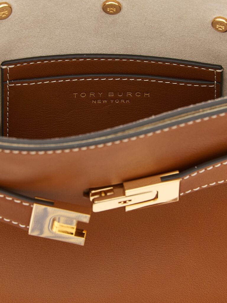 Tory Burch кафява кожена чанта през тялото - Image 4