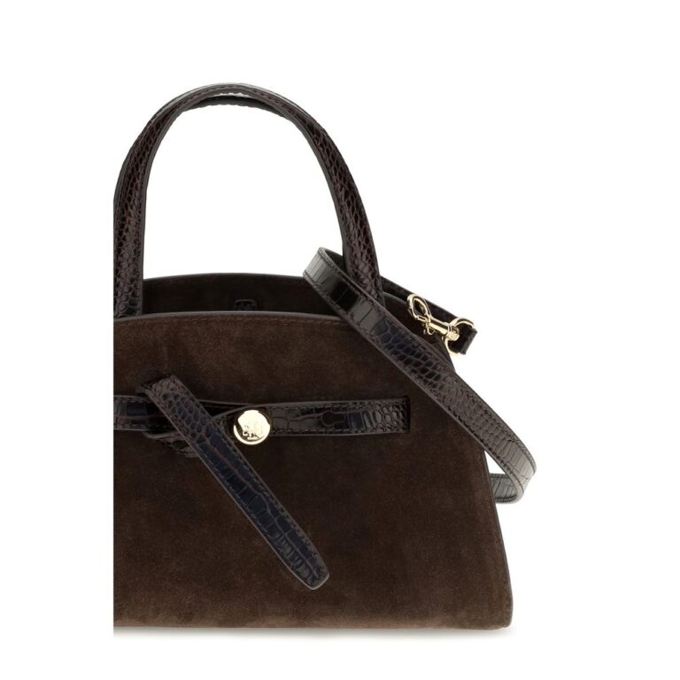 Tory Burch кафява велурена дамска чанта - Image 4