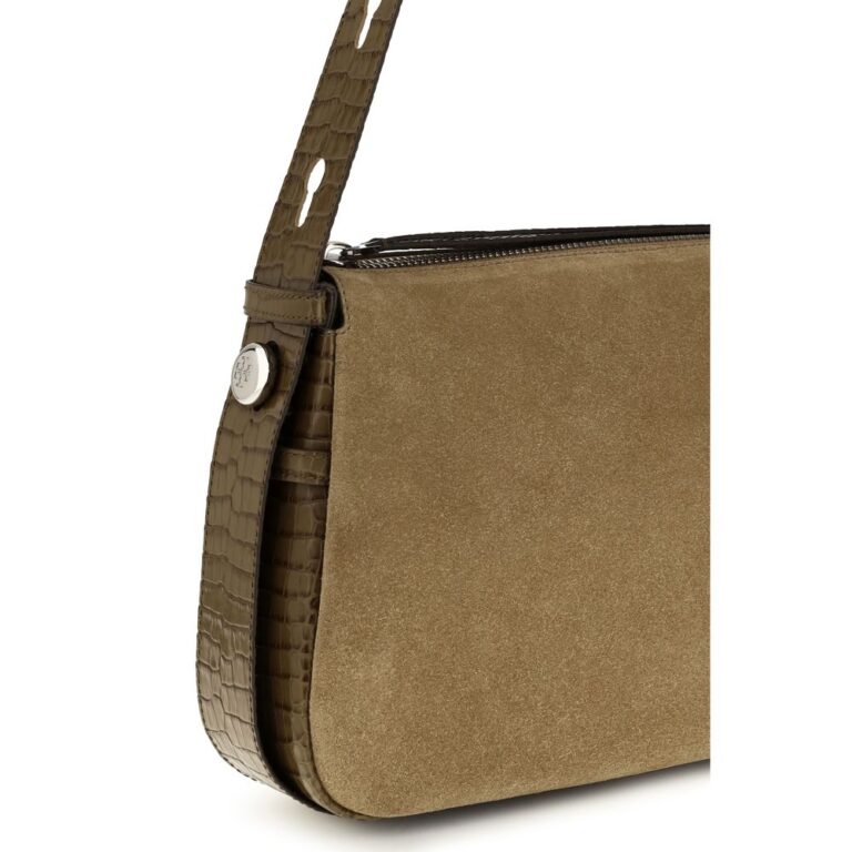 Tory Burch бежева велурена чанта за рамо - Image 4